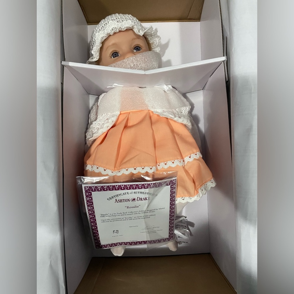 Ashton Drake “Rosalie” collectors doll. Brand new in box